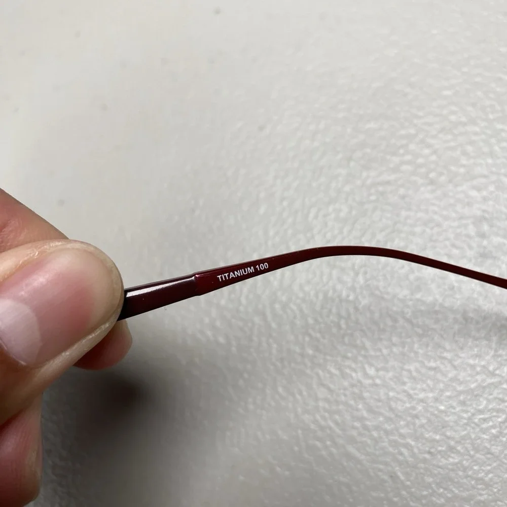 Oliver Peoples OV1153T 5202 ABBE Burgundy Titanium Butterfly Full Rim 48-19-135